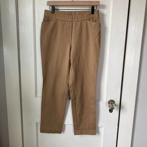 J. Jill Ponte Slim Leg Pant - Camel - Small Petite